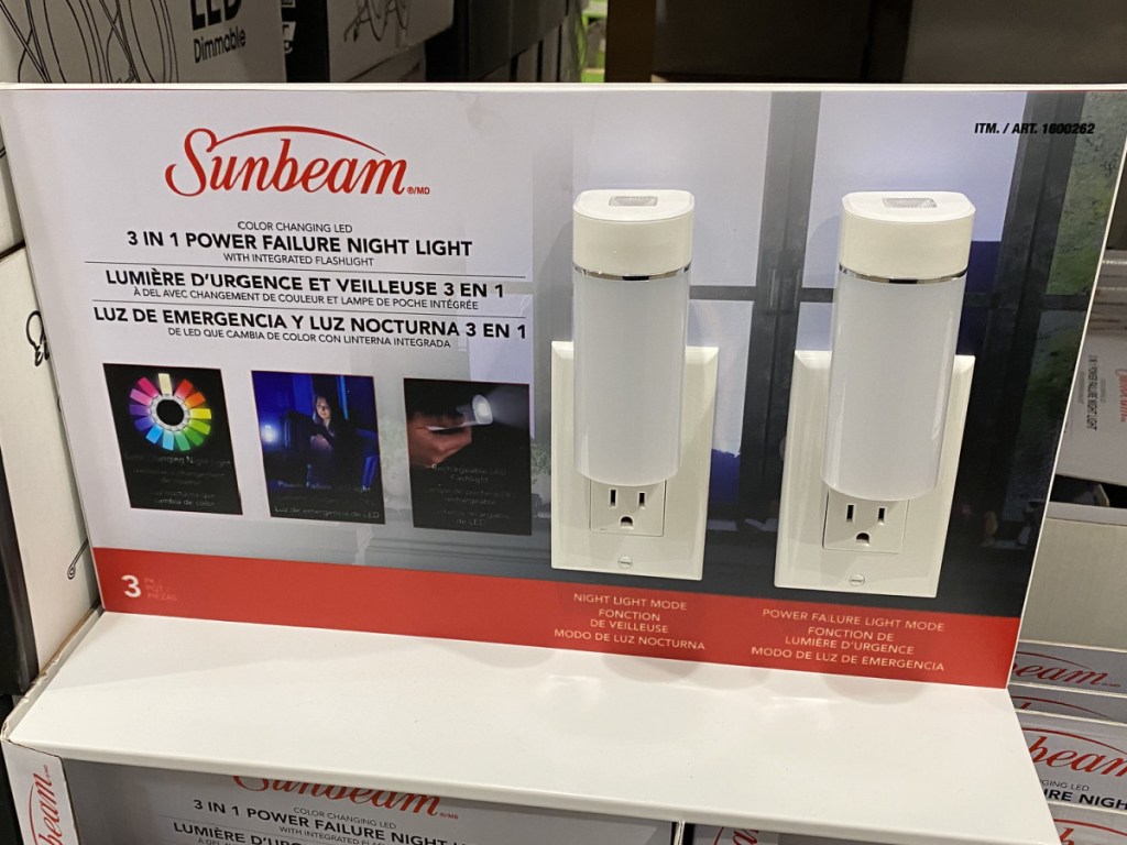 Sunbeam Power Failure 3 in 1 Night Light set at Sam's Club