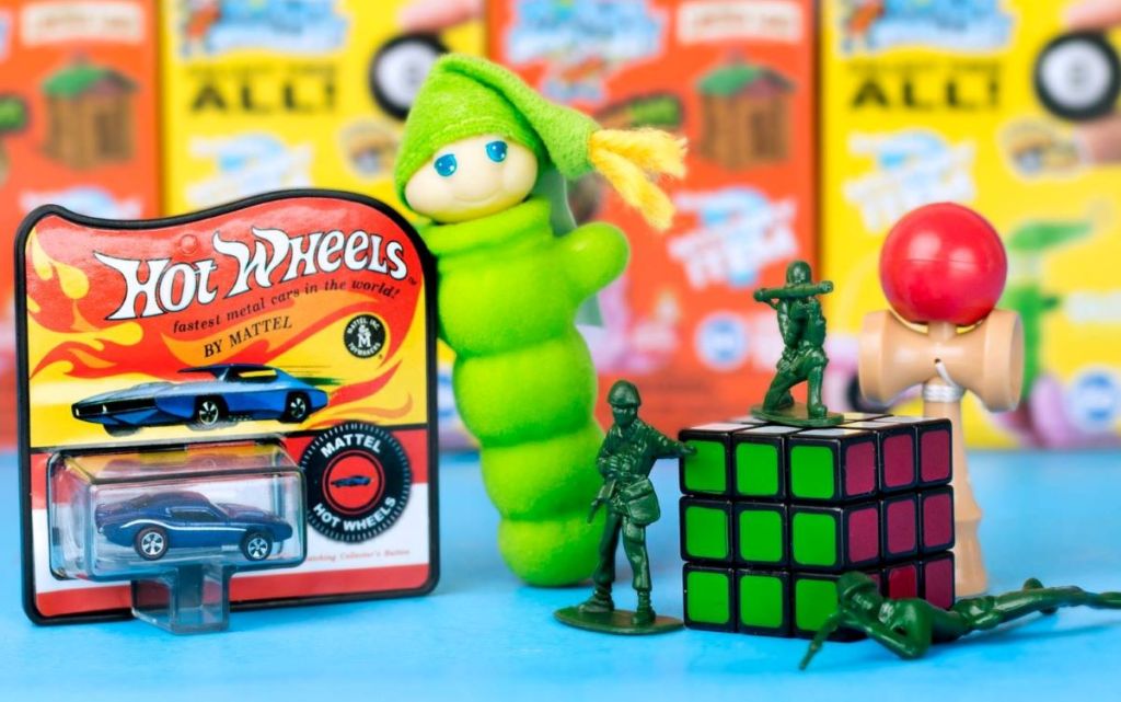 world's smallest car, glo worm, GI Joe and rubiks cube