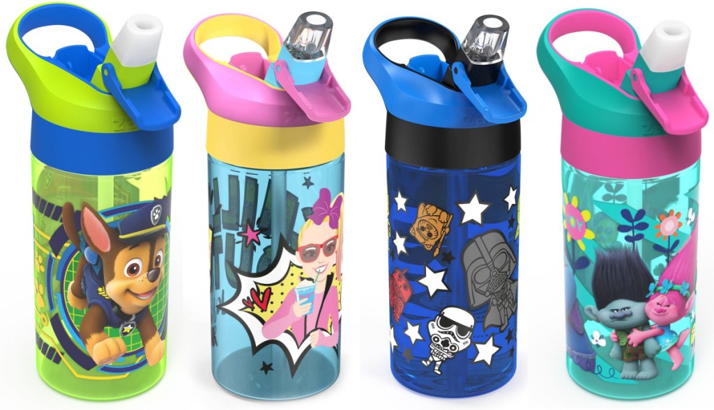 Zak! Designs Kid's Character 17.5oz Water Bottles