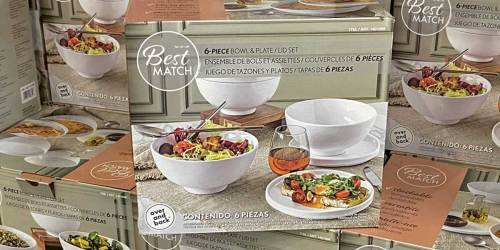 6-Piece Bowl and Plate/Lid Set Only $11.99 at Costco | Lid Covers Food and Flips to Serve as Plate