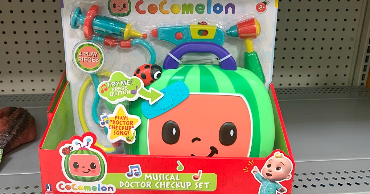 cocomelon check up case toy on store shelf