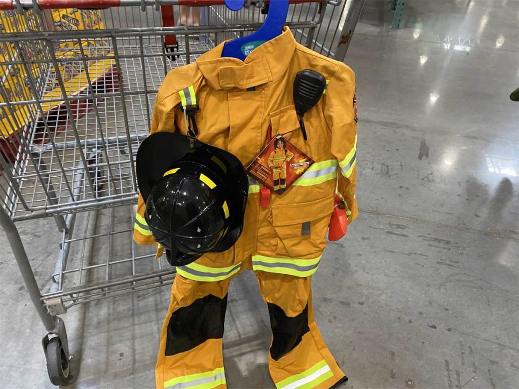 child's fire fighter costume