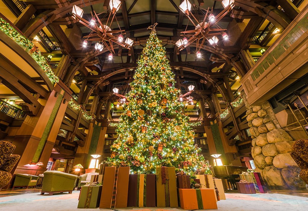 christmas tree at grand californian resort