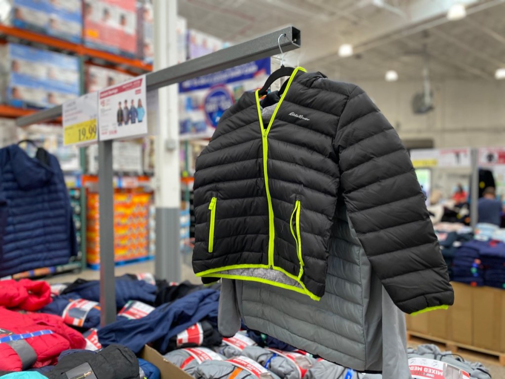 store display showing kids jackets