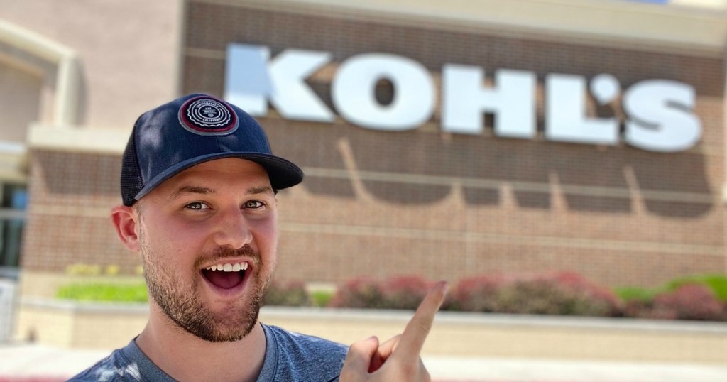 man pointing at kohl's