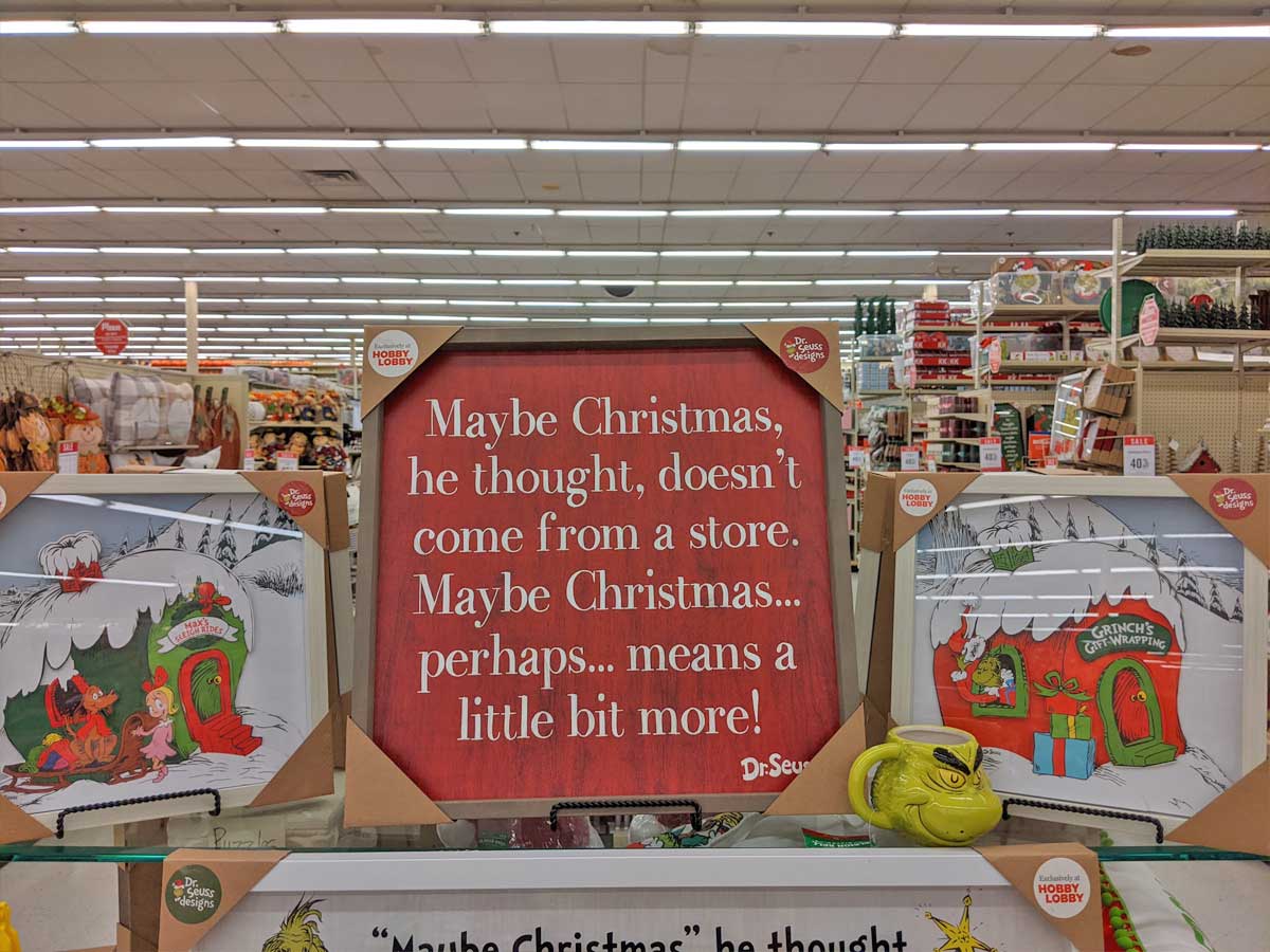 maybe christmas is more than a store wall decor