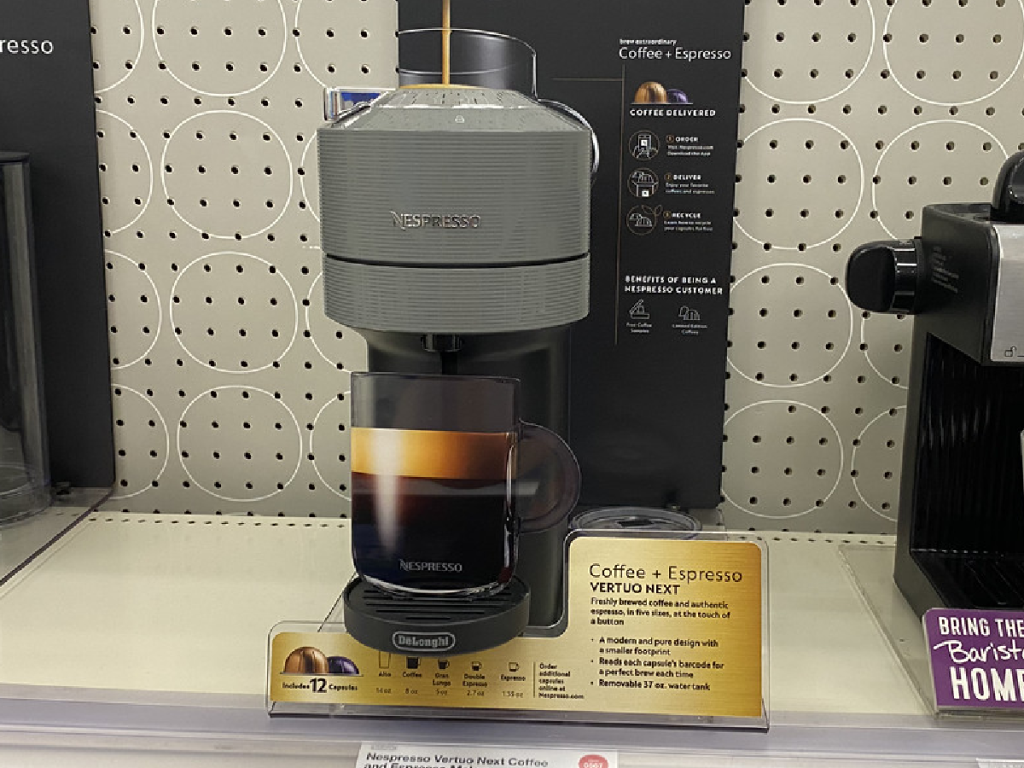 coffee machine on display in store