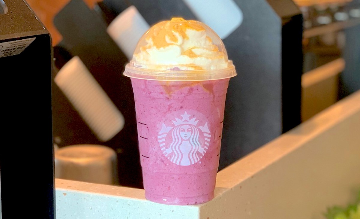 purple sarah frappuccino starbucks drink