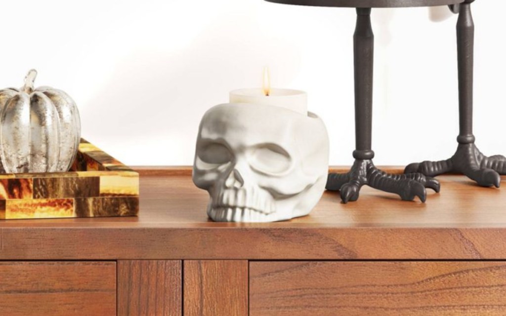 skull candle holder from target