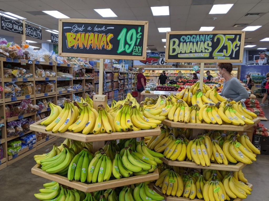 bananas for sale at Trader Joe's