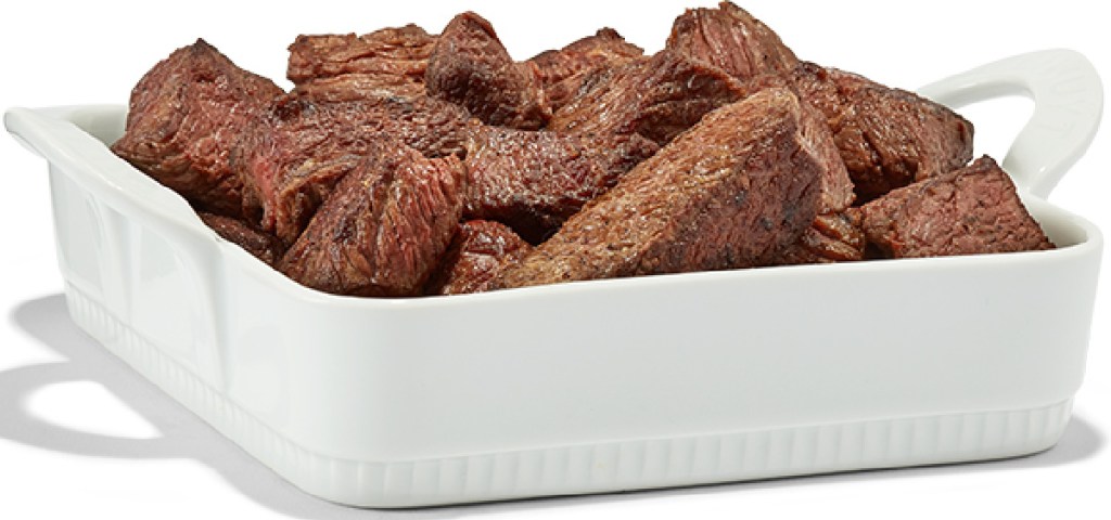 chuck roast in white serving tray