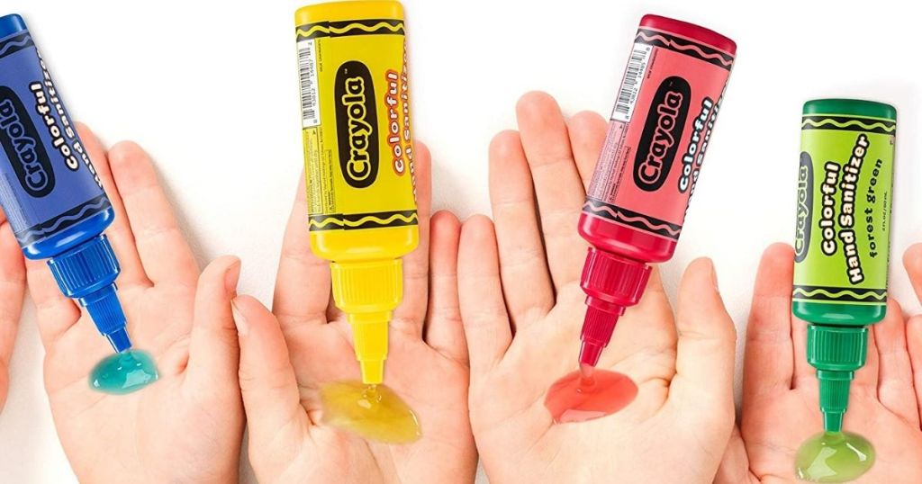hands with hand sanitizer in them