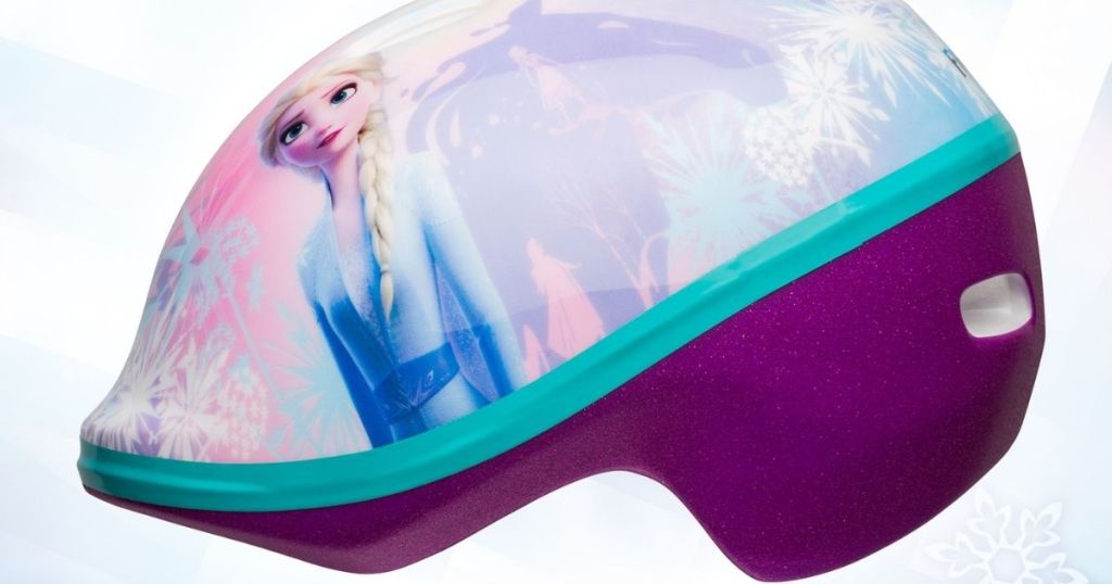 Bike Helmet with Elsa from Frozen on it