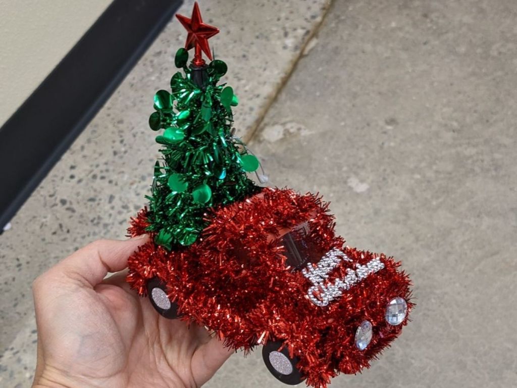 Dollar Tree Tinsel Truck