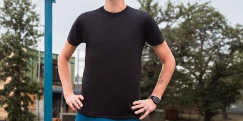 ** Hanes Men’s Essentials Black T-Shirt 4-Pack Just $7.54 on Amazon