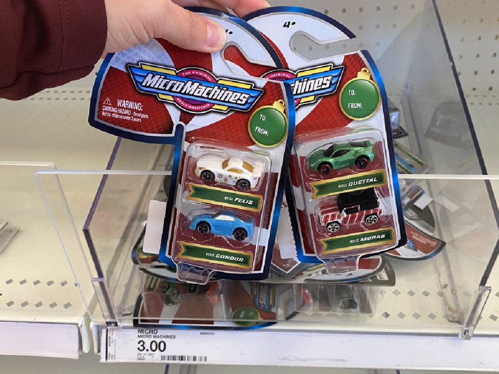 In woman's hand MicroMachines at Target