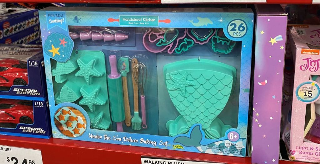 mermaid baking set on shelf at Sam's Club