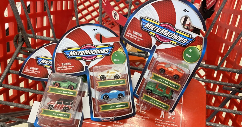 MicroMachines in shopping cart at target