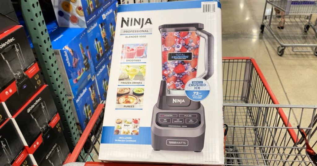 Ninja Professional Blender in shopping cart at costco