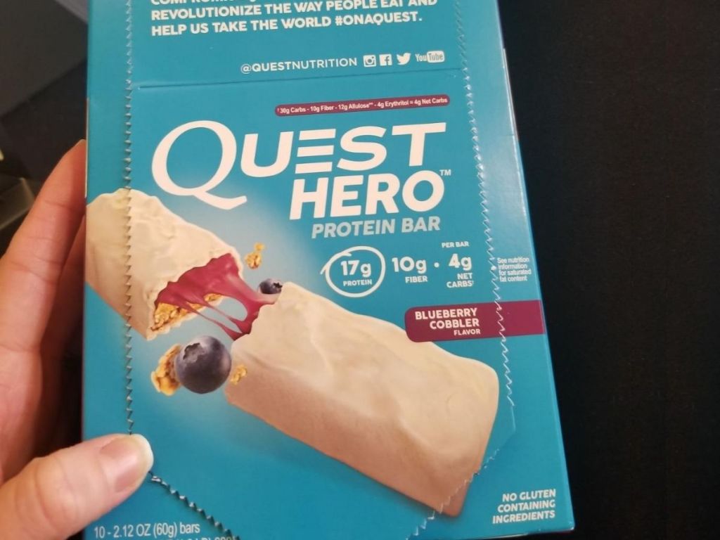 Quest Hero Blueberry Cobbler Bars