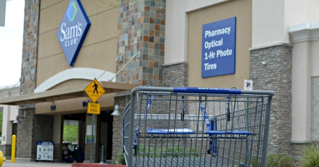 Sam's Club cart in front of store