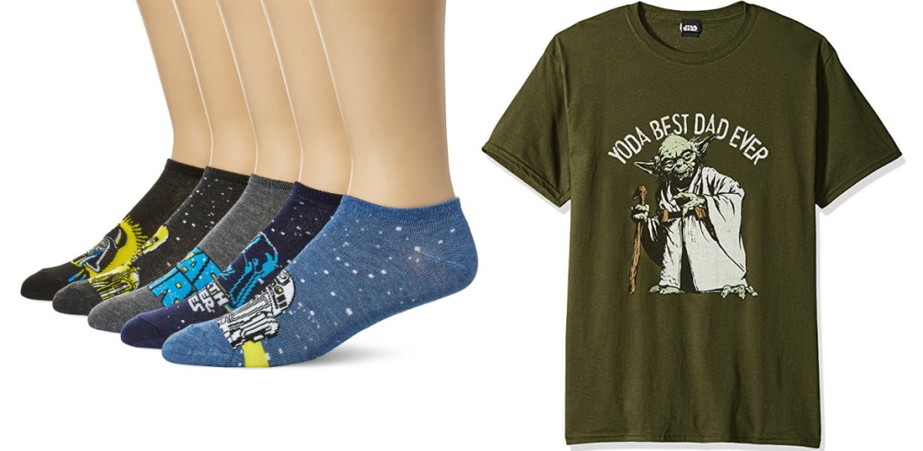 Star Wars Men's Socks and Yoda Best Dad Ever tee