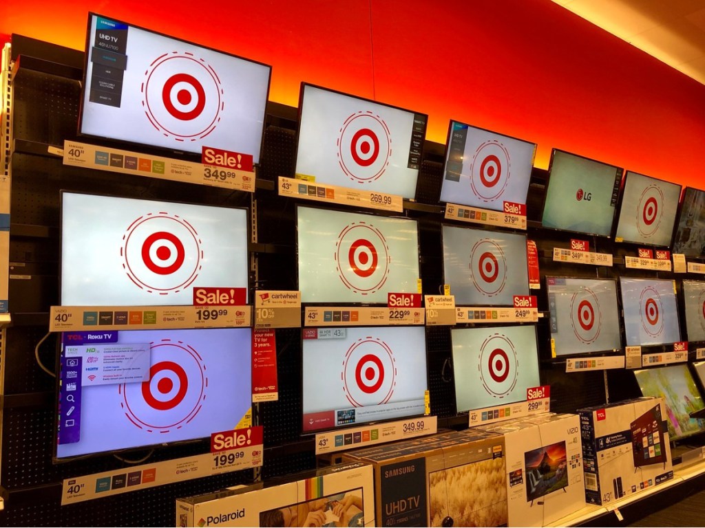 store display wall full of TV's