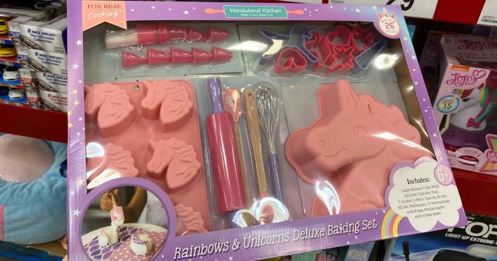 hand holding a Unicorn Baking Set