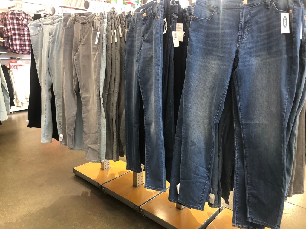 adult jeans at old navy in store