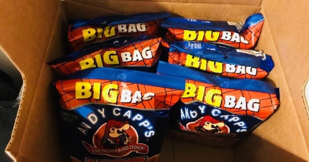 andy capps chips many bags in box