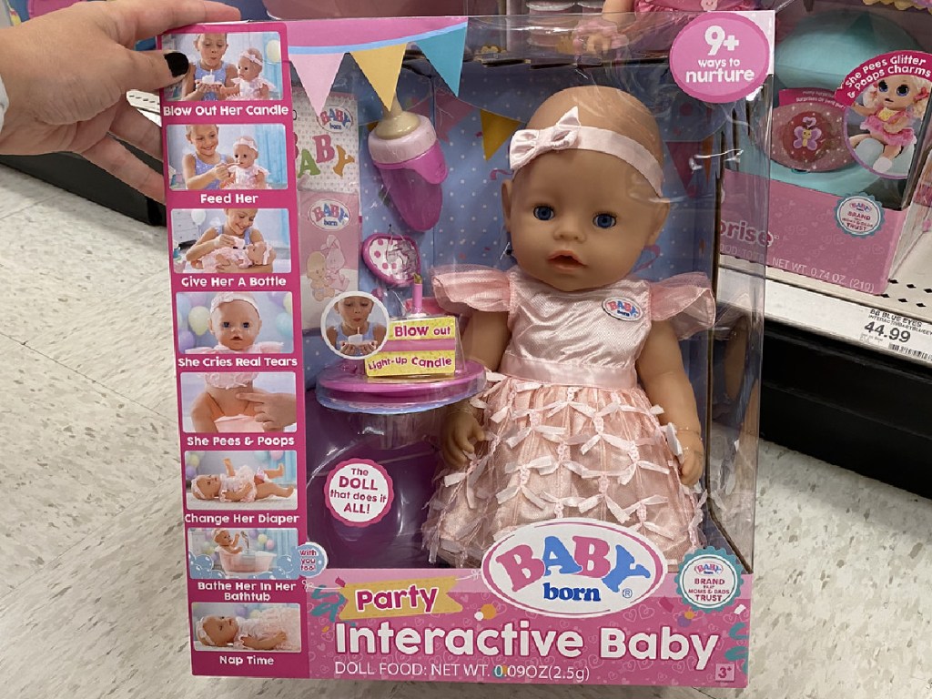 baby doll in package at store