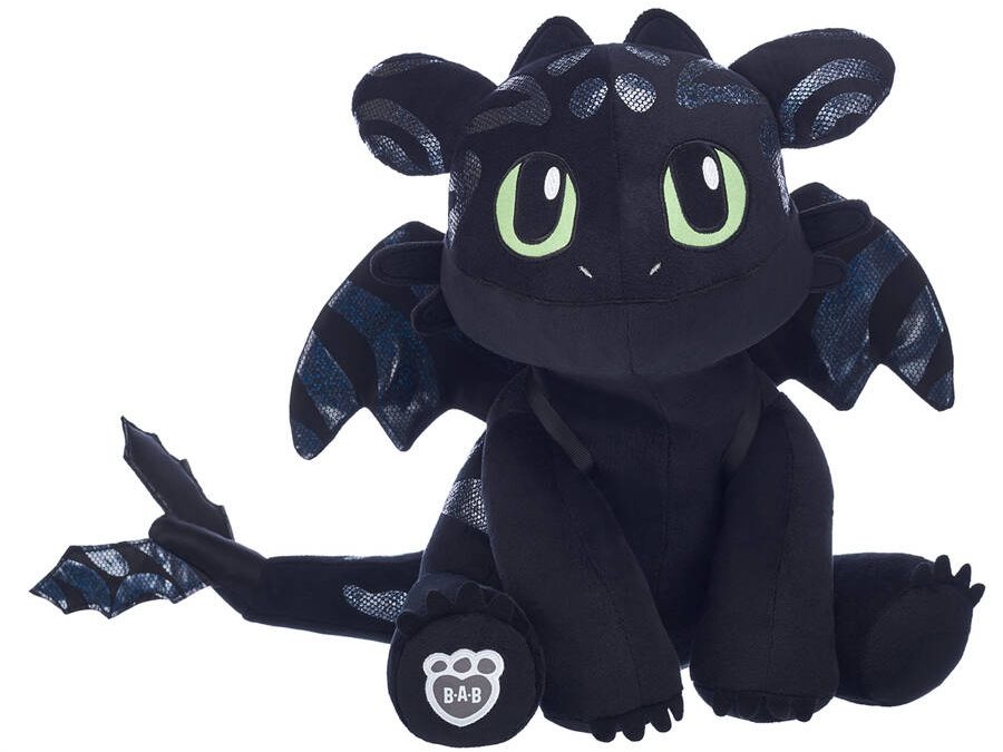 build a bear toothless black dragon plush