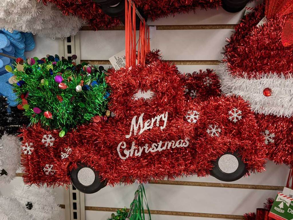 tinsel christmas truck 