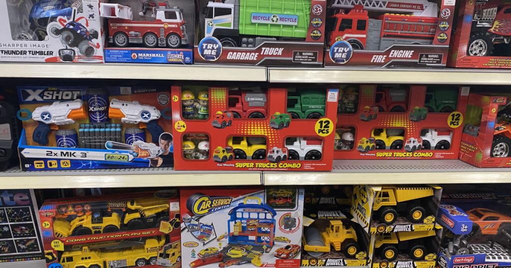 kids toys on shelf