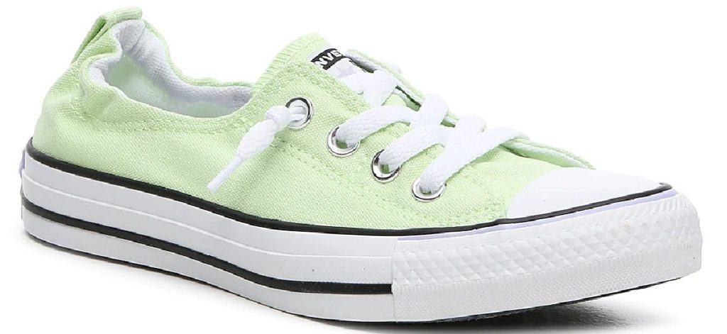 light green slip-on sneaker