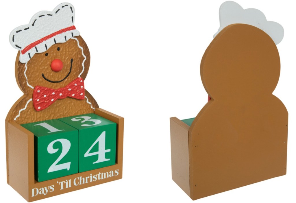 Gingerbread Man themed countdown calendar