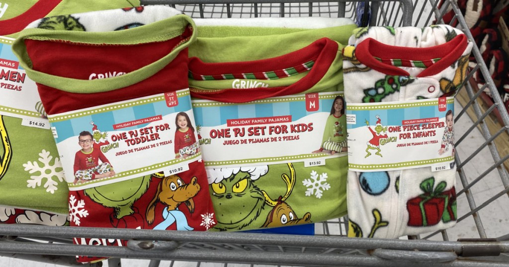 Grinch Family Matching Pajamas at Walmart