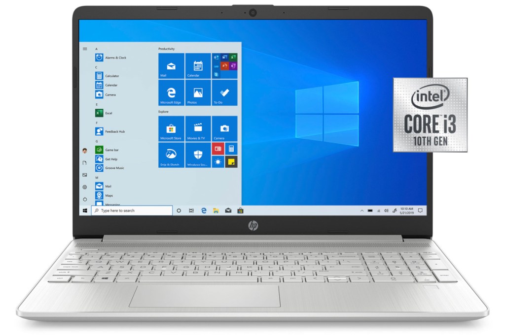 HP i3 core laptop opened screen on
