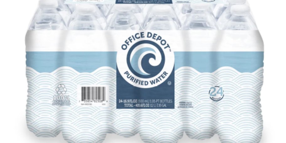 Office Depot Water Bottle 24-Pack Just $2.99 w/ Free Store Pickup