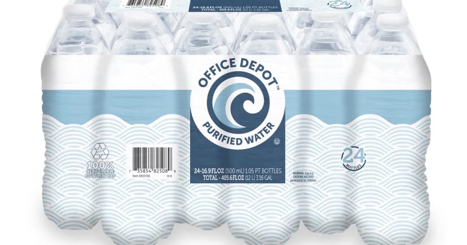 office depot brand bottled water