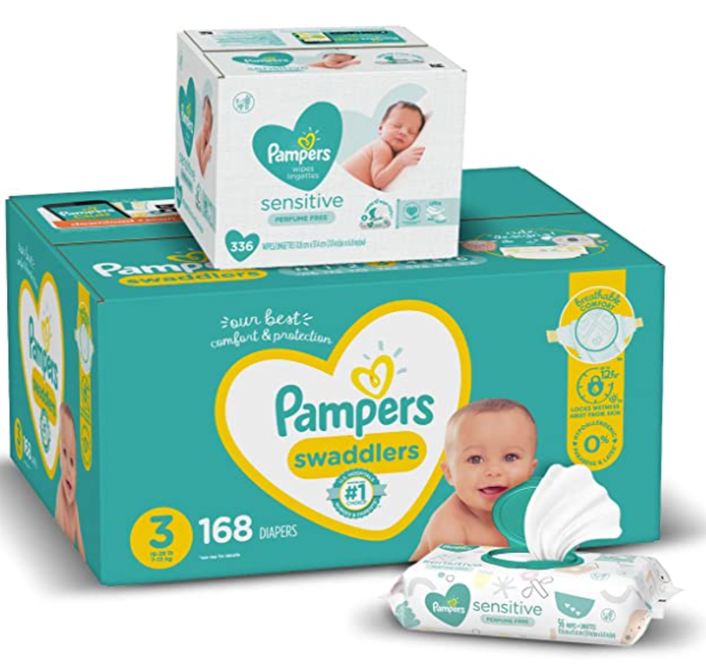 Pampers diapers and wipes