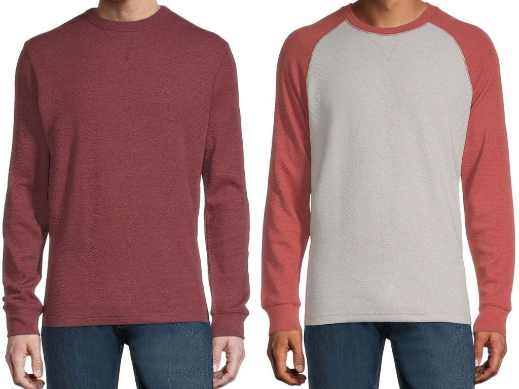 Two men wearing St John's Bay Thermal Crewnecks