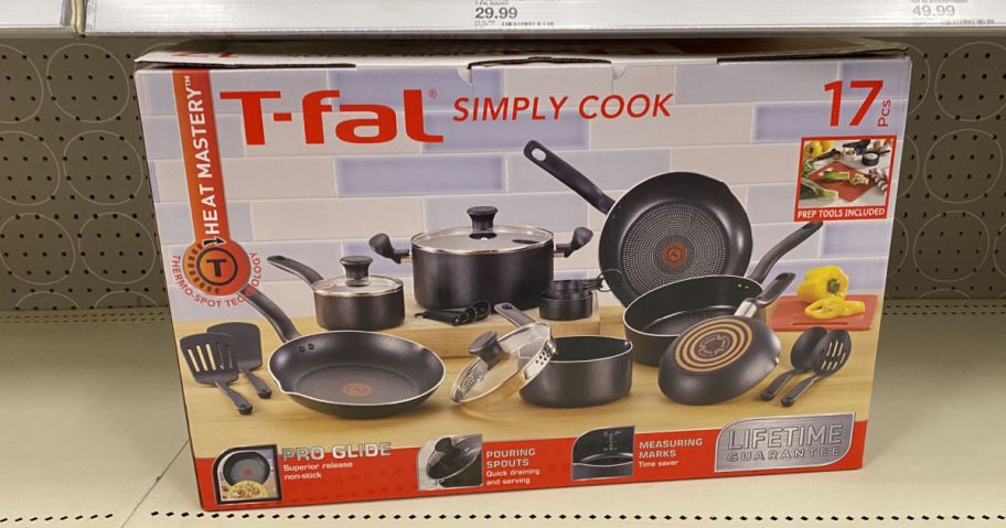 pan set on shelf