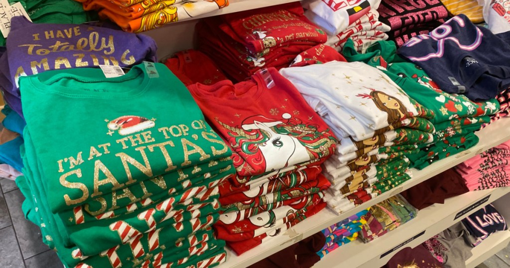girls holiday graphic tees at The Children's Place
