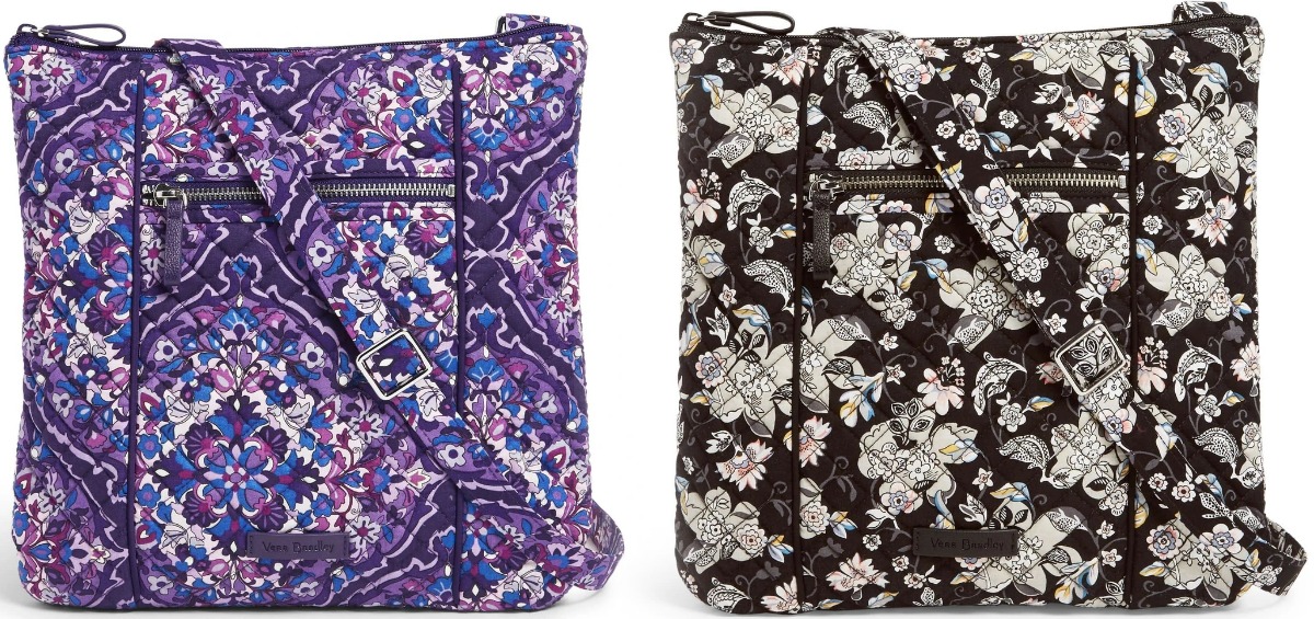 Vera Bradley purse in two colors - black and white, and purple