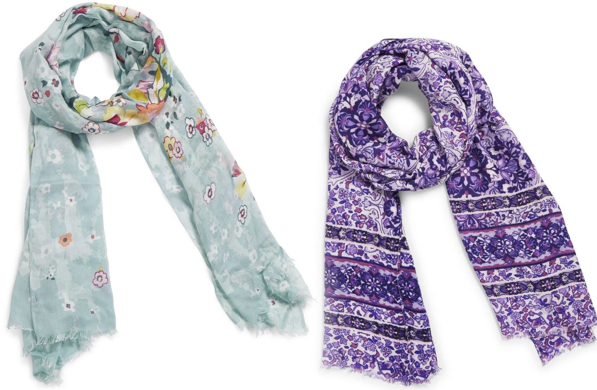 Two styles of Vera Bradley scarves