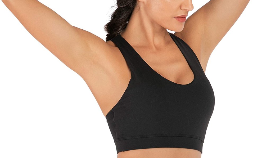 black sports bra
