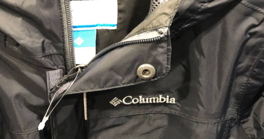 columbia apparel jacket showing inside tag