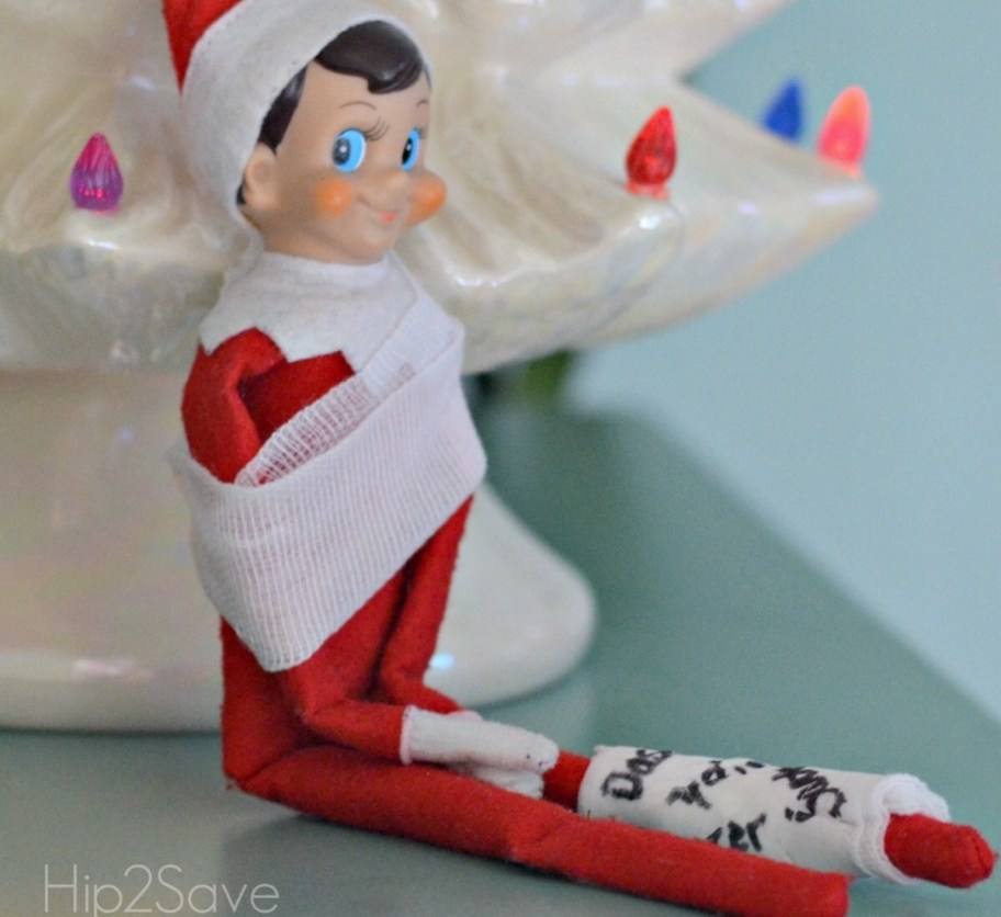 elf on the shelf injured