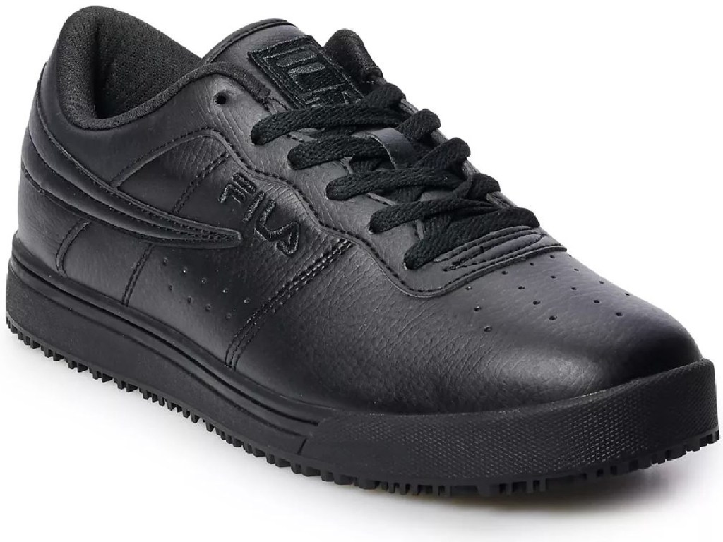 black shoe on white background